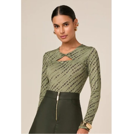 Body Malha Estampa Exclusiva Titanium Jeans.